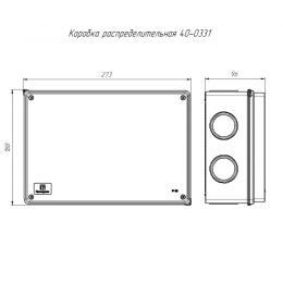 Коробка распределительная ОП 40-0331 безгалогенная (HF) 260х175х90 Промрукав 40-0331