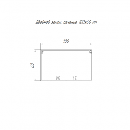 Кабель-канал 100х60 L2000 с двойн. замком бел. Промрукав PR.0610061