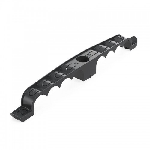 Держатель труб d20мм для прямого монтажа двусторон. на 8 мест черн. (уп.20шт) Промрукав PR13.03295