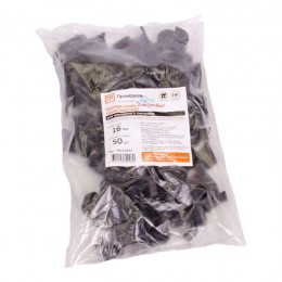 Крепеж-скоба односторонняя d16мм для прямого монтажа атмосф. пластик. черн. (уп.50шт) Промрукав PR13.0372