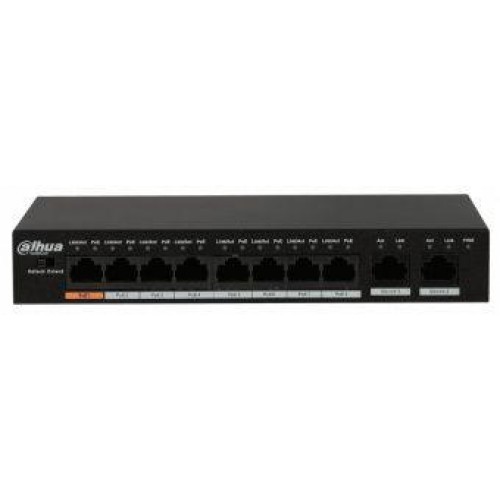 Коммутатор неуправляемый DH-PFS3010-8ET-96 8х100Мбит 8PoE Dahua 1084912