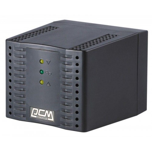 Стабилизатор напряжения TCA-1200 600Вт 1200В.А черн. POWERCOM 802506