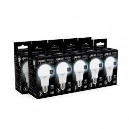 Лампа светодиодная Black 12Вт A60 грушевидная 4100К нейтр. бел. E27 1200лм GAUSS 102502212