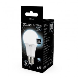 Лампа светодиодная Black 12Вт A60 грушевидная 4100К нейтр. бел. E27 1200лм GAUSS 102502212