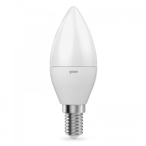 Лампа светодиодная Black 7Вт свеча 3000К тепл. бел. E14 520лм шаг. диммир. GAUSS 103101107-S