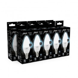 Лампа светодиодная Black 9.5Вт свеча 4100К нейтр. бел. E14 950лм GAUSS 103101210