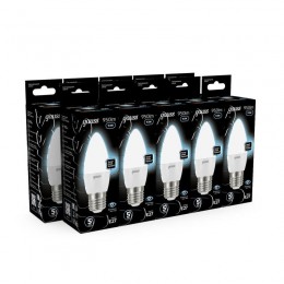 Лампа светодиодная Black 9.5Вт свеча 4100К нейтр. бел. E27 950лм GAUSS 103102210