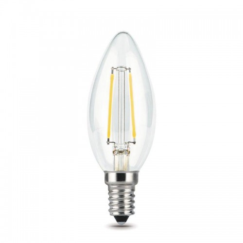 Лампа светодиодная филаментная Black Filament 5Вт свеча 2700К тепл. бел. E14 420лм GAUSS 103801105