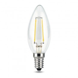Лампа светодиодная филаментная Black Filament 7Вт свеча 4100К нейтр. бел. E14 580лм GAUSS 103801207