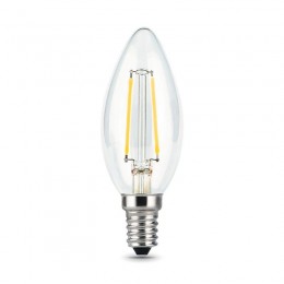 Лампа светодиодная филаментная Black Filament 9Вт свеча 4100К нейтр. бел. E14 710лм GAUSS 103801209