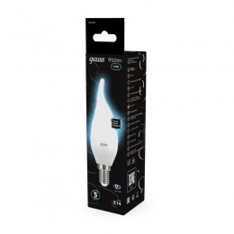 Лампа светодиодная Black 9.5Вт свеча на ветру 4100К нейтр. бел. E14 950лм GAUSS 104101210