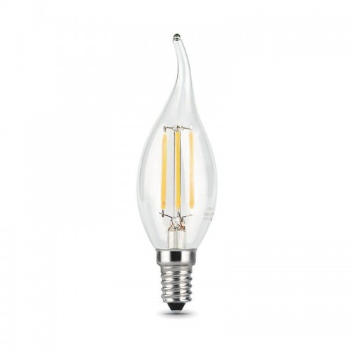 Лампа светодиодная филаментная Black Filament 9Вт свеча на ветру 4100К нейтр. бел. E14 710лм GAUSS 104801209