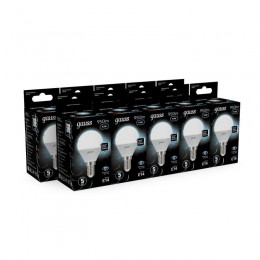 Лампа светодиодная Black 9.5Вт P45 шар 4100К нейтр. бел. E14 950лм GAUSS 105101210