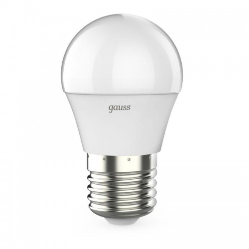 Лампа светодиодная Black 7Вт P45 шар 4100К нейтр. бел. E27 550лм шаг. диммир. GAUSS 105102207-S