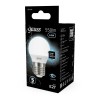 Лампа светодиодная Black 6.5Вт P45 шар 4100К нейтр. бел. E27 550лм GAUSS 105102207