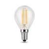 Лампа светодиодная филаментная Black Filament 9Вт P45 шар 2700К тепл. бел. E14 680лм GAUSS 105801109