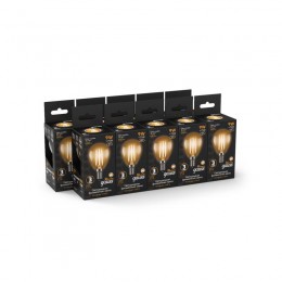 Лампа светодиодная филаментная Black Filament 9Вт P45 шар 2700К тепл. бел. E14 680лм GAUSS 105801109