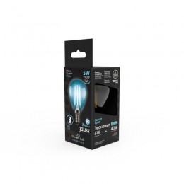 Лампа светодиодная филаментная Black Filament 5Вт P45 шар 4100К нейтр. бел. E14 450лм GAUSS 105801205