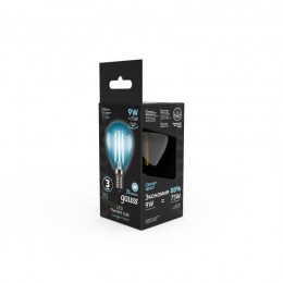 Лампа светодиодная филаментная Black Filament 9Вт P45 шар 4100К нейтр. бел. E14 710лм GAUSS 105801209