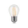Лампа светодиодная филаментная Black Filament 5Вт P45 шар 2700К тепл. бел. E27 420лм GAUSS 105802105