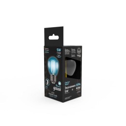 Лампа светодиодная филаментная Black Filament 5Вт P45 шар 4100К нейтр. бел. E27 450лм GAUSS 105802205