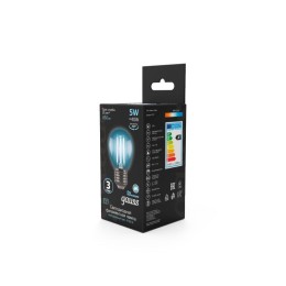 Лампа светодиодная филаментная Black Filament 5Вт P45 шар 4100К нейтр. бел. E27 450лм GAUSS 105802205