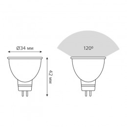 Лампа светодиодная Black 3Вт MR11 софит 4100К нейтр. бел. GU4 300лм GAUSS 132517203