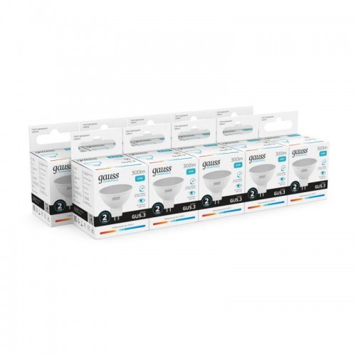 Лампа светодиодная Elementary 3.5Вт MR16 софит 4100К нейтр. бел. GU5.3 300лм GAUSS 13524