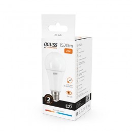 Лампа светодиодная Elementary 20Вт A60 грушевидная 3000К тепл. бел. E27 1520лм GAUSS 23219