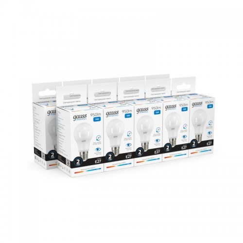 Лампа светодиодная Elementary 10Вт A60 грушевидная 6500К холод. бел. E27 950лм GAUSS 23230