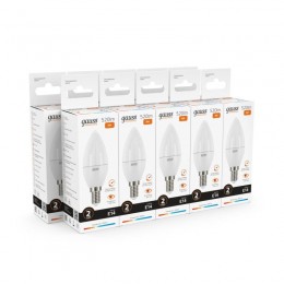 Лампа светодиодная Elementary 8Вт свеча 3000К тепл. бел. E14 520лм GAUSS 33118