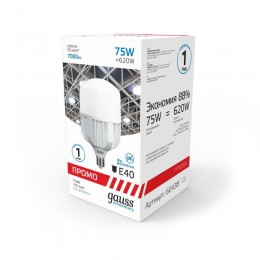 Лампа светодиодная Elementary 75Вт T140 цилиндр 6500К холод. бел. E27 7000лм Promo GAUSS 60438