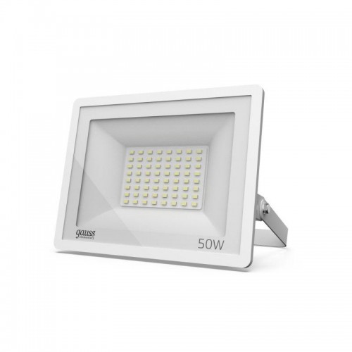 Прожектор светодиодный Elementary 50Вт 6500К IP65 4500лм 200-240В ДО бел. GAUSS 613120350
