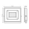 Прожектор светодиодный Elementary 50Вт 6500К IP65 4500лм 200-240В ДО бел. GAUSS 613120350