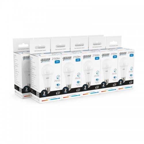 Лампа светодиодная Elementary 25Вт A70 грушевидная 6500К холод. бел. E27 2150лм GAUSS 73235