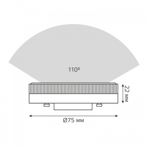 Лампа светодиодная Elementary 13Вт таблетка 3000К тепл. бел. GX53 890лм GAUSS 83813