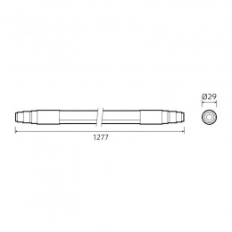 Светильник светодиодный 1277х29х29мм 24Вт 6500К 2500лм IP65 COMPACT линейный матов. соед. в линию до 10шт GAUSS 843424324