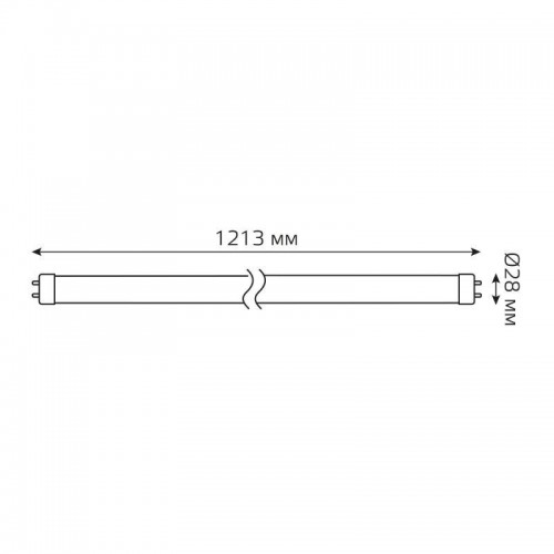 Лампа светодиодная Elementary 20Вт трубчатая 4000К нейтр. бел. G13 1560лм стекло GAUSS 93029