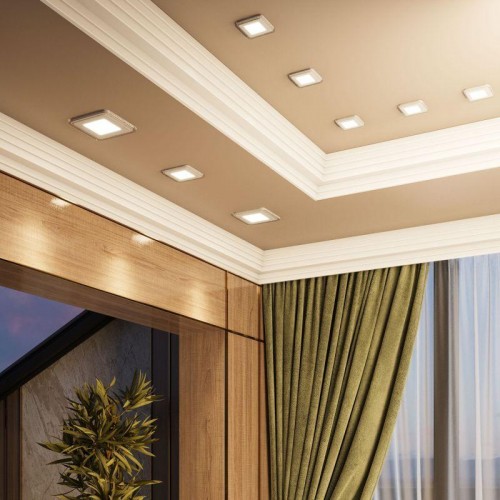 Светильник светодиодный Bubbles 12+4Вт 4000К IP20 1200лм 220-240В ДВО квадрат бел. GAUSS BL325