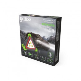 Фонарь автомобильный аккумуляторный GFL 15Вт 800лм IP33 аккум. Li-ion 2400мА.ч Power Bank GAUSS GF802