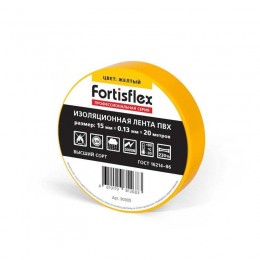Изолента ПВХ 15х0.13х20 черн. Fortisflex 90809