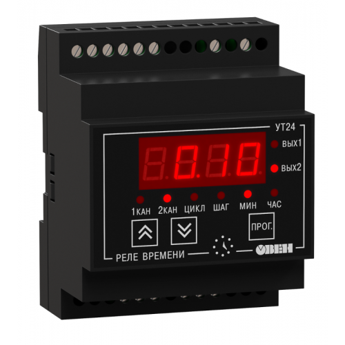 Реле времени двухканальное микропроцессорное УТ24-Д.Р ОВЕН 21641