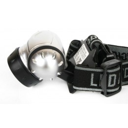 Фонарь налобный LED 5352 14LED 4 режима 3хR03 металлик Ultraflash 10261