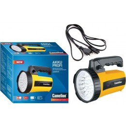 Фонарь аккумуляторный 35LED 29315 аккум. 6В 4А.ч 220В пластик. желт. (кор.) Camelion 10469