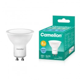 Лампа светодиодная LED5-GU10/845/GU10 5Вт рефлектор матовая 4500К бел. GU10 415лм 170-265В Camelion 10957