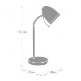 Светильник KD-308 C01 настол. база 230В 40Вт E27 бел. Camelion 11476