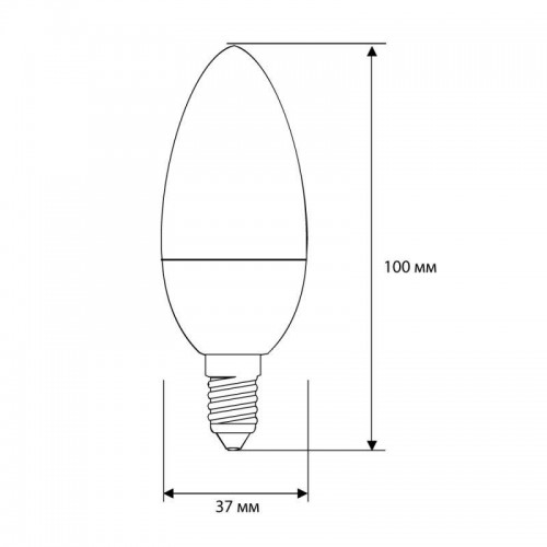 Лампа светодиодная LED5-C35/830/E14 5Вт свеча матовая 3000К тепл. бел. E14 410лм 170-265В Camelion 12031