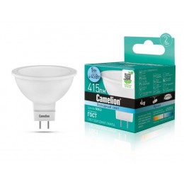 Лампа светодиодная LED5-S108/845/GU5.3 5Вт 4500К бел. GU5.3 385лм 220-240В Camelion 12042