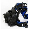Фонарь аккумуляторный налобный E150 CREE 3Вт фокус 3 режима 220В пластик. черн. (бокс) Ultraflash 12188