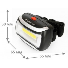Фонарь налобный LED 5380 (3Вт COB LED 3 режима черн. пласт. пакет) Ultraflash 12870